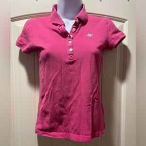 Aeropostale Ladies Small Polo Shirt, Pink